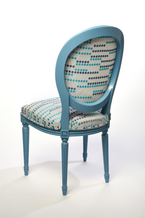 Chaise Médaillon bleue Louis XVI réf. 1320